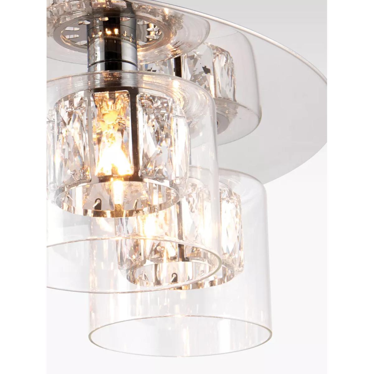 Bay Lighting Nina Crystal Glass Semi Flush Ceiling Light, Clear – image 3