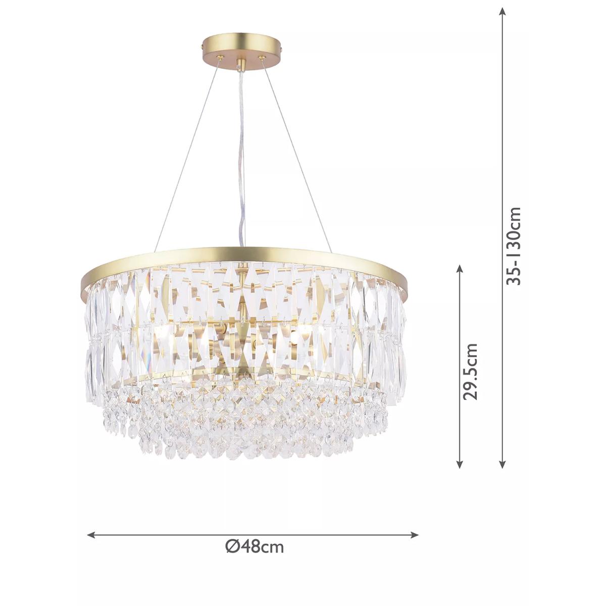 Laura Ashley Rhosill Grand Ceiling Light, Antique Brass – image 6