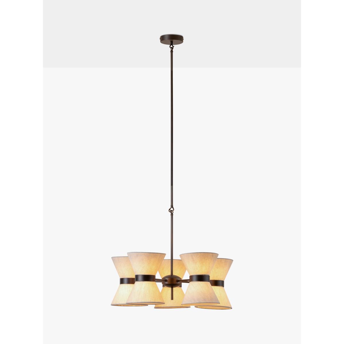 Lights & Lamps 5 Arm Renwick Ceiling Pendant, Bronze – image 3