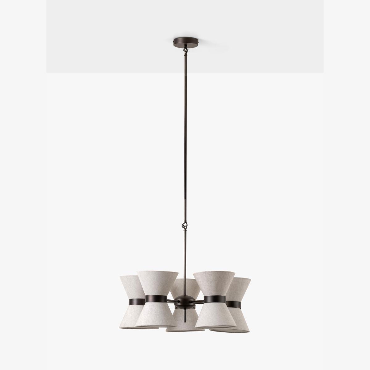 Lights & Lamps 5 Arm Renwick Ceiling Pendant, Bronze – image 1