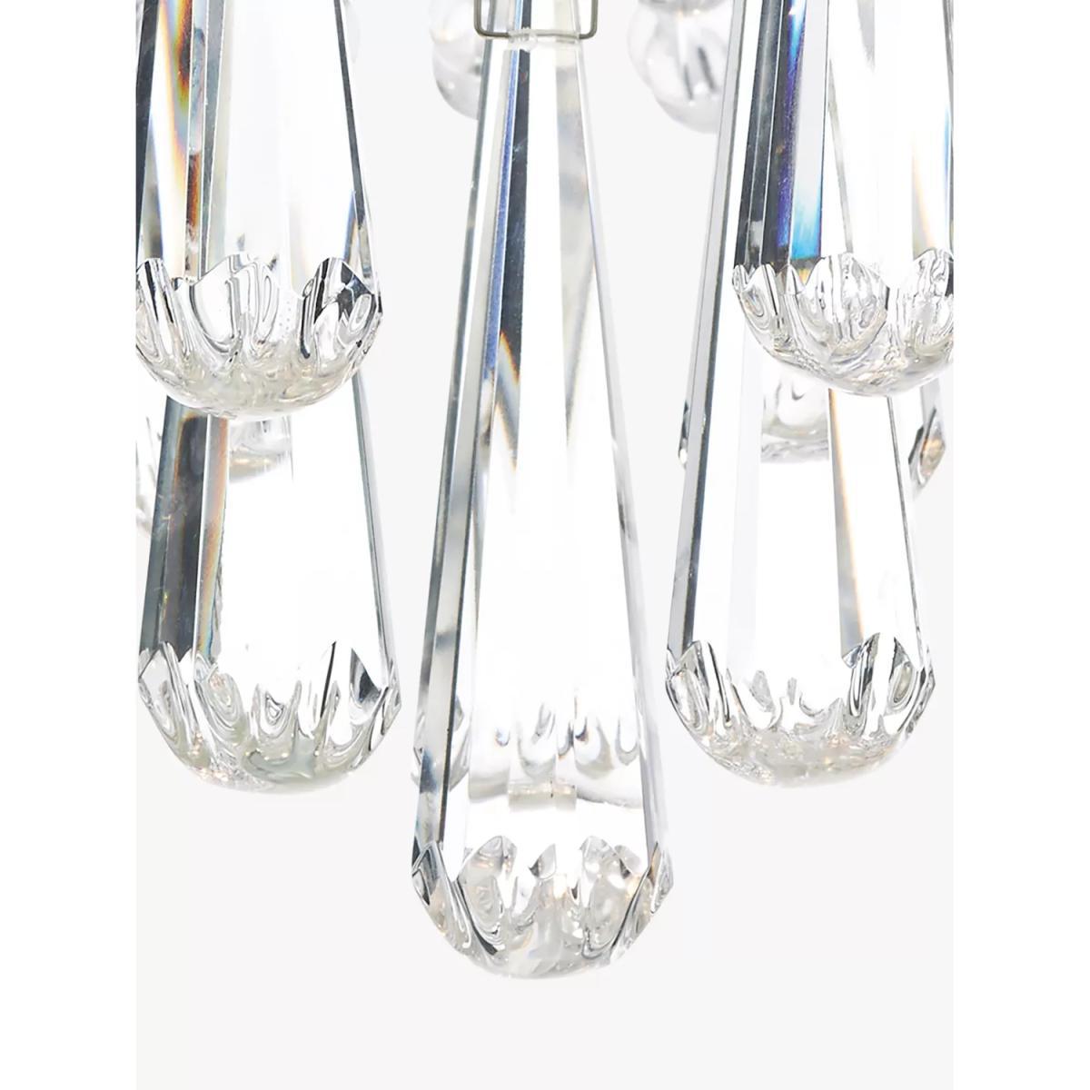 Där Saigon Crystal Flush Ceiling Light, Clear/Chrome – image 3