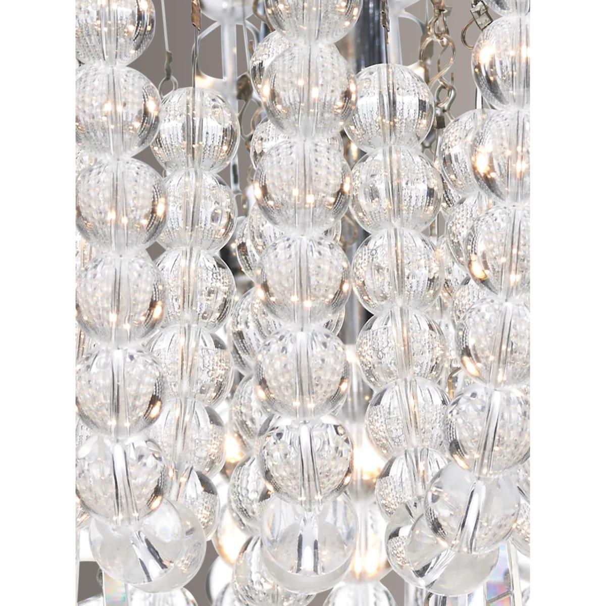 Där Saigon Crystal Flush Ceiling Light, Clear/Chrome – image 4
