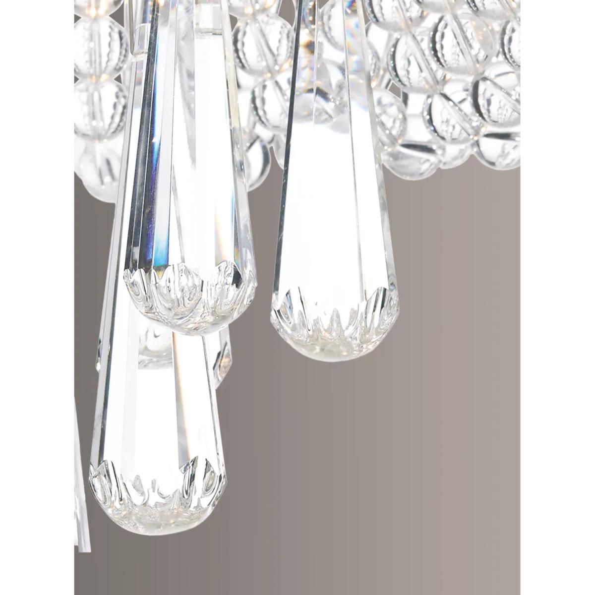 Där Saigon Crystal Flush Ceiling Light, Clear/Chrome – image 5