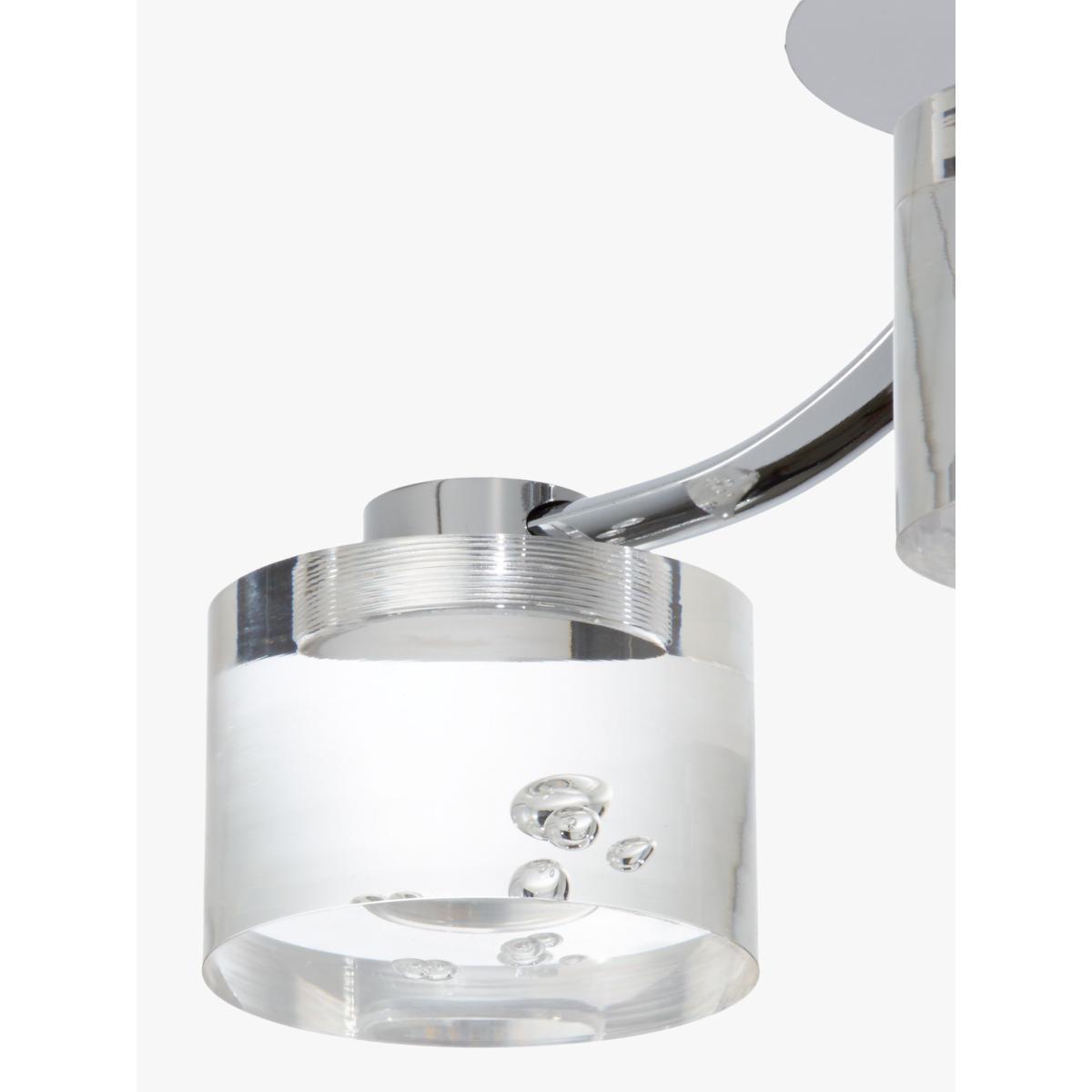 John Lewis & Partners Lawrence LED Bubble Flush Ceiling Light, 3 Light, Clear/Silver – image 5
