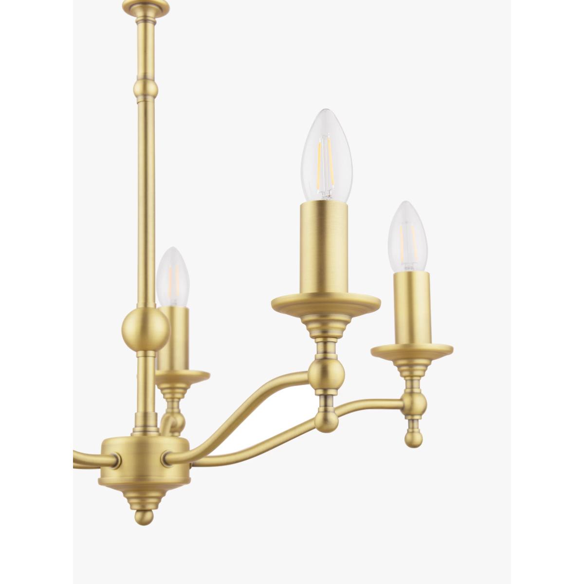 Laura Ashley Ludchurch Chandelier Ceiling Light, 5 Arms, Matt Antique Brass – image 5