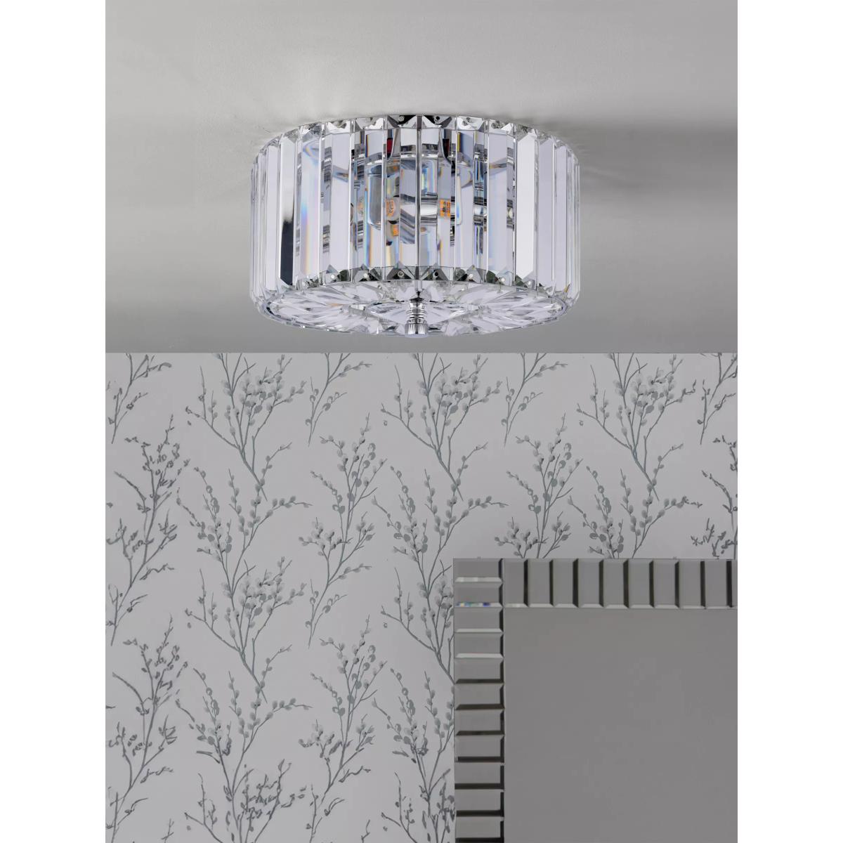 Laura Ashley Fernhurst 3 Bulb Flush Ceiling Light, Antique Brass – image 2