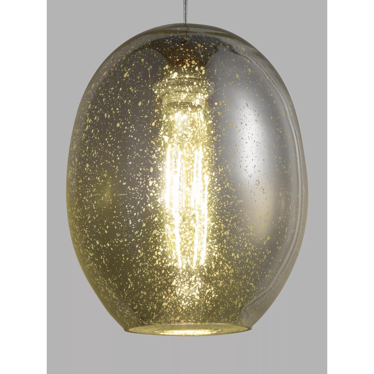 John Lewis & Partners Tabitha Speckled Glass Easy-to-Fit Ceiling Shade, Silver – image 4