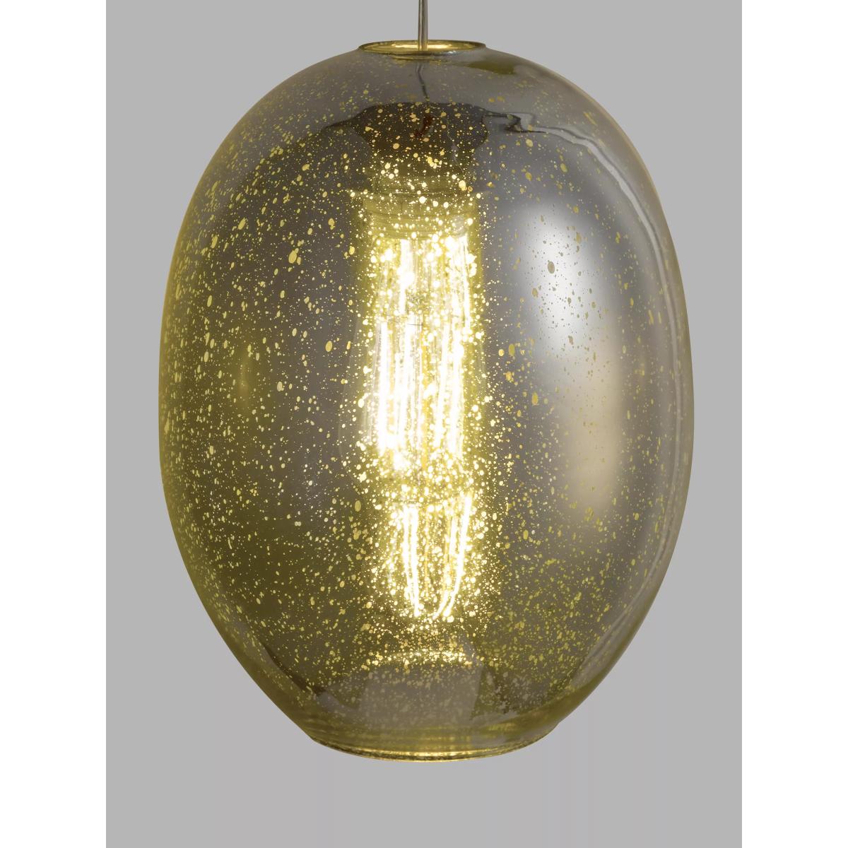 John Lewis & Partners Tabitha Speckled Glass Easy-to-Fit Ceiling Shade, Silver – image 5