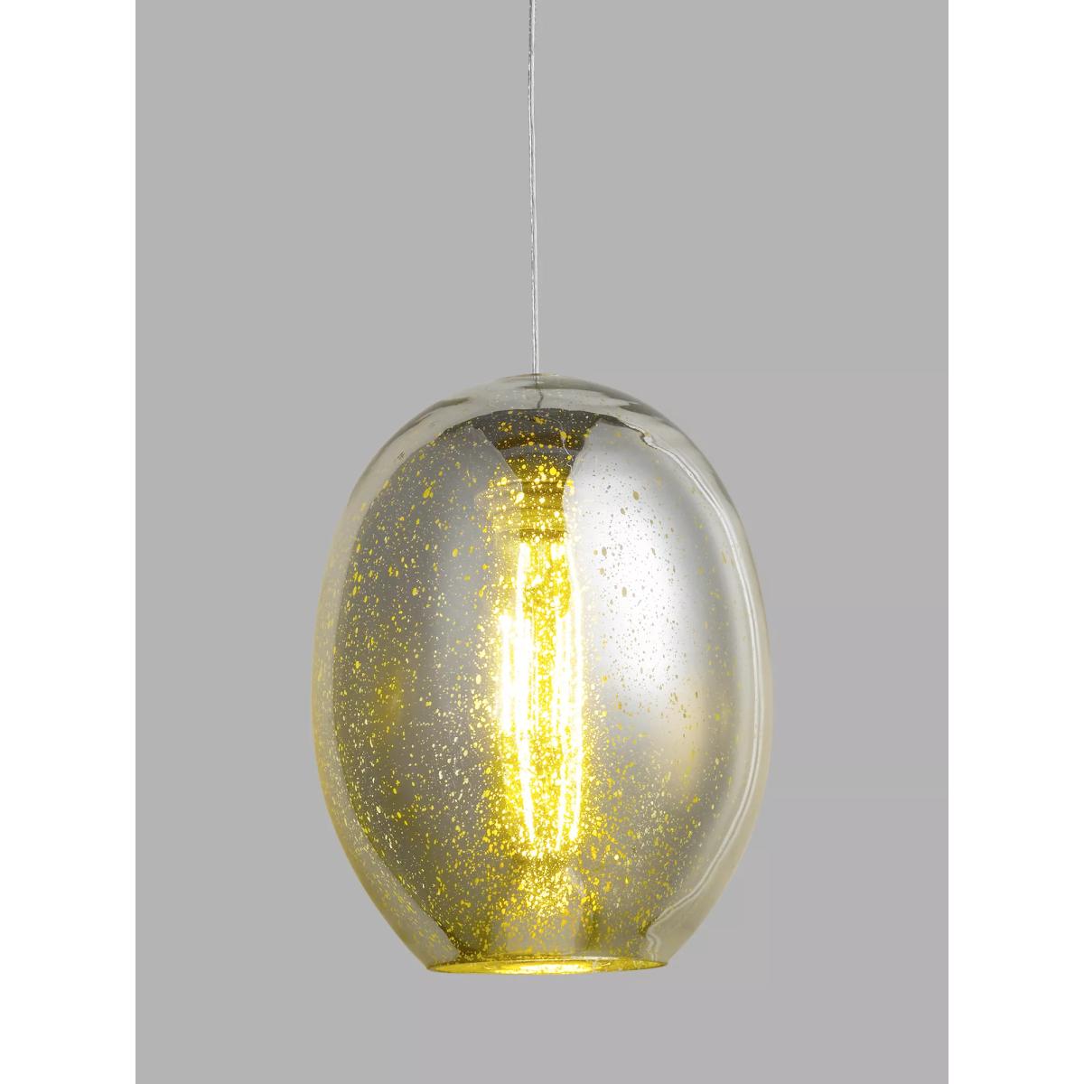 John Lewis & Partners Tabitha Speckled Glass Easy-to-Fit Ceiling Shade, Silver – image 6
