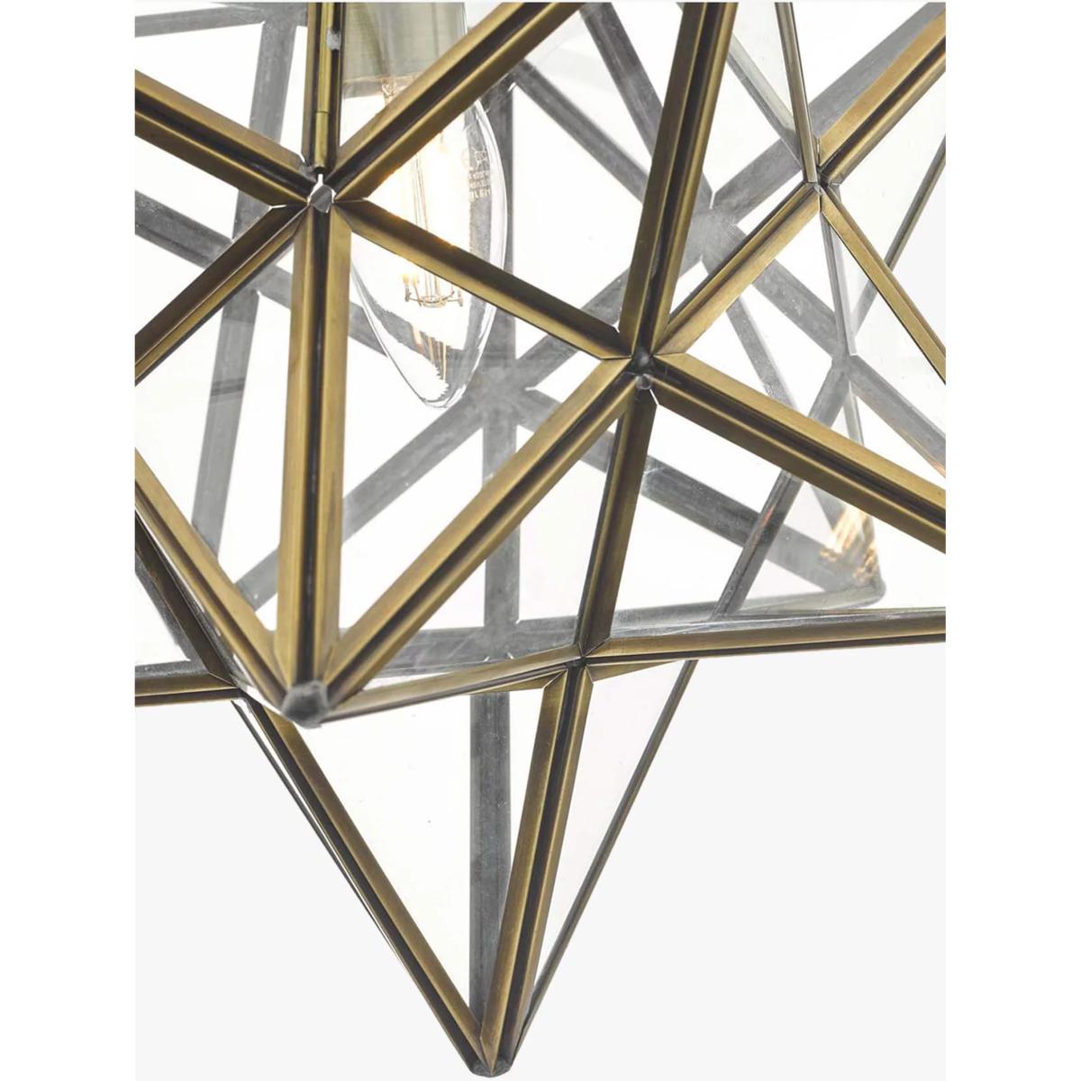 Där Ilario Star Large Ceiling Light, Antique Brass – image 3