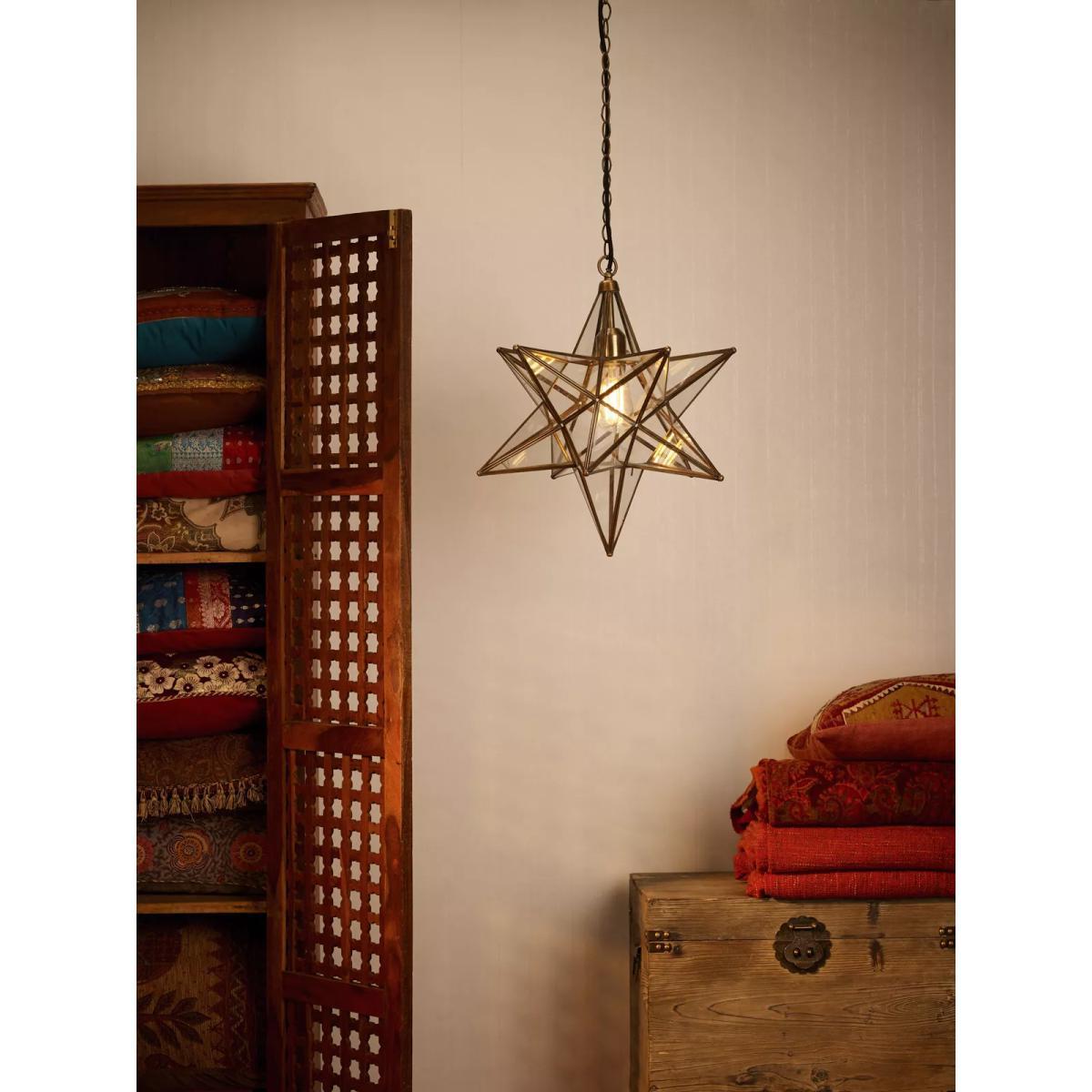 Där Ilario Star Large Ceiling Light, Antique Brass – image 5