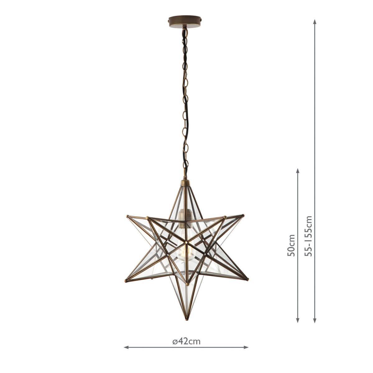 Där Ilario Star Large Ceiling Light, Antique Brass – image 7