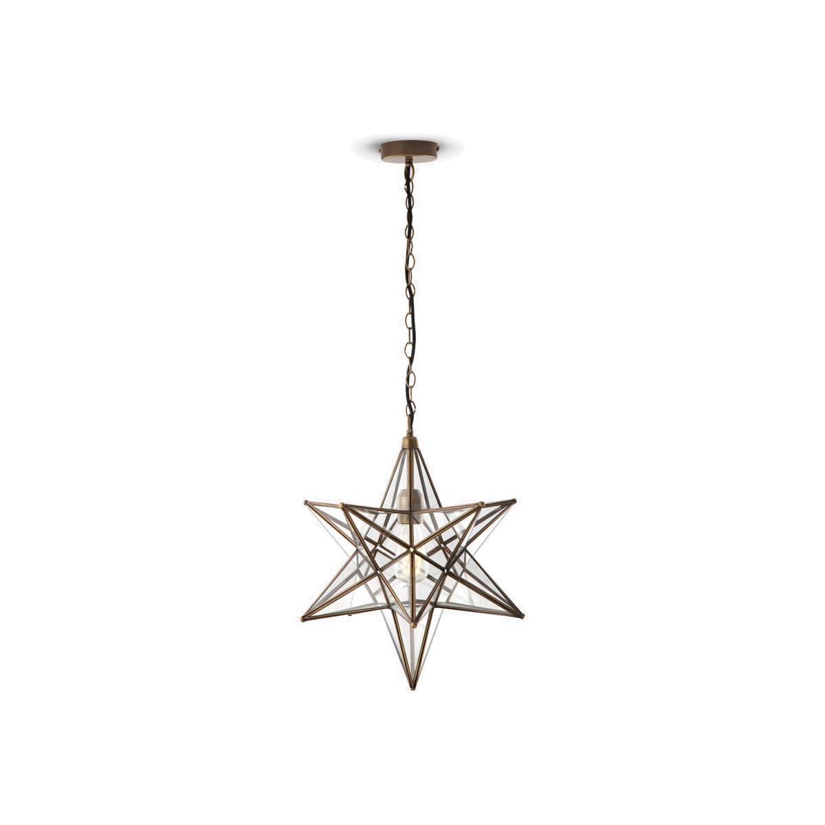 Där Ilario Star Large Ceiling Light, Antique Brass – image 1