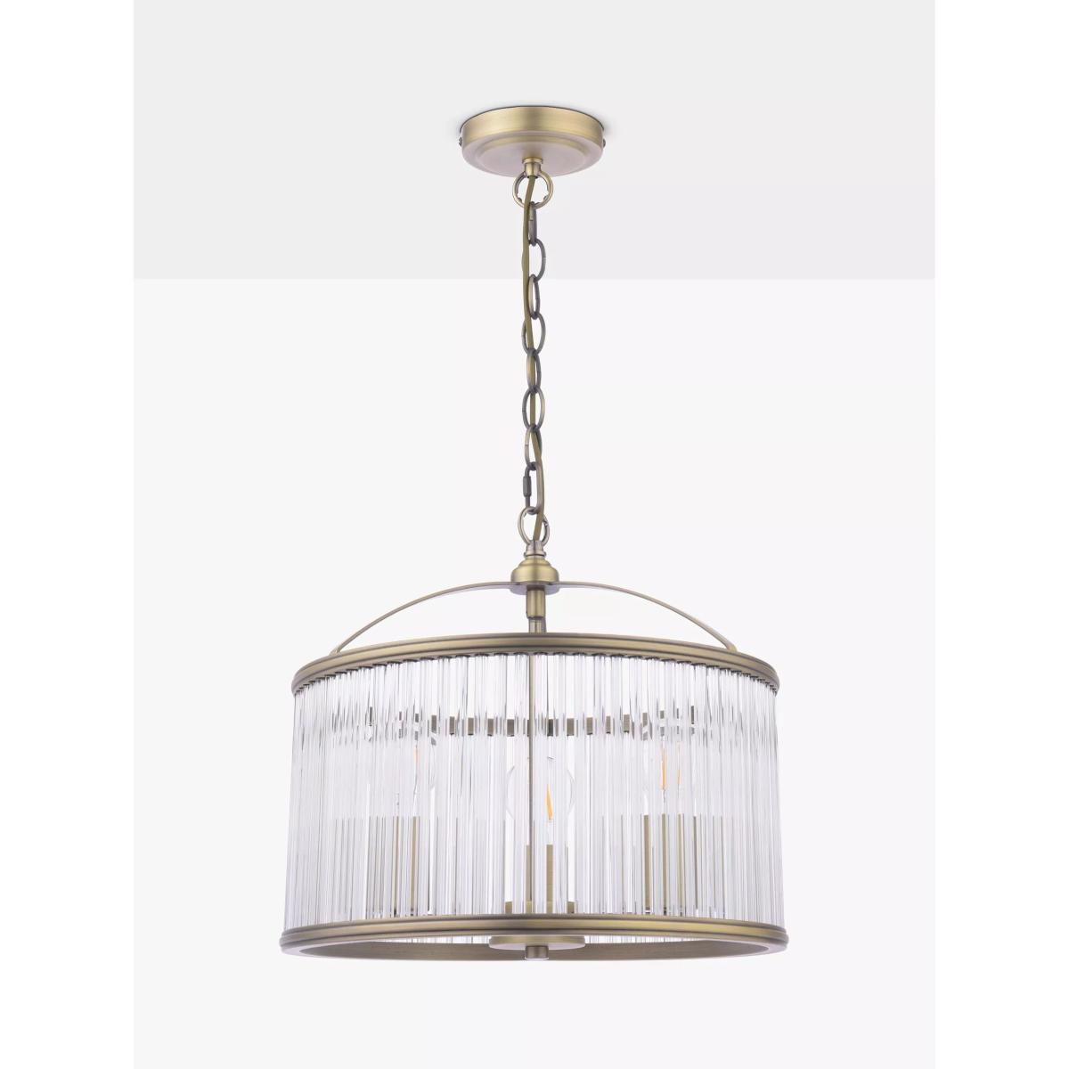 Laura Ashley Sutton 3 Ceiling Pendant Light, Antique Brass – image 2