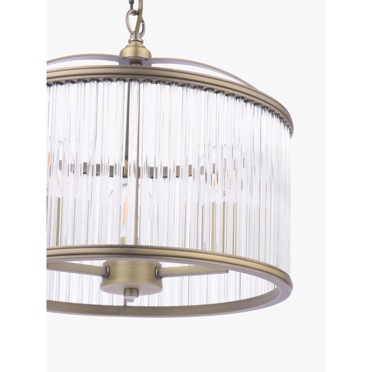 Laura Ashley Sutton 3 Ceiling Pendant Light, Antique Brass – image 3