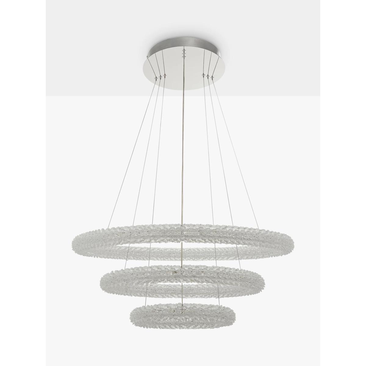 Bay Lighting Floe LED Crystal Ceiling Light, Clear/Chrome – image 2