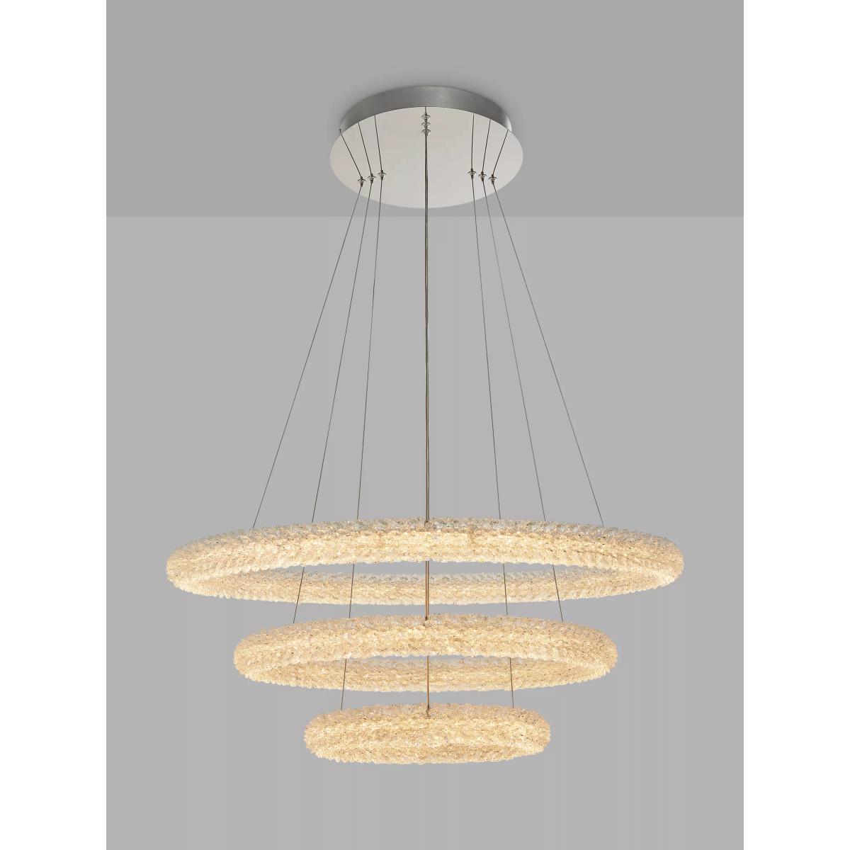 Bay Lighting Floe LED Crystal Ceiling Light, Clear/Chrome – image 1