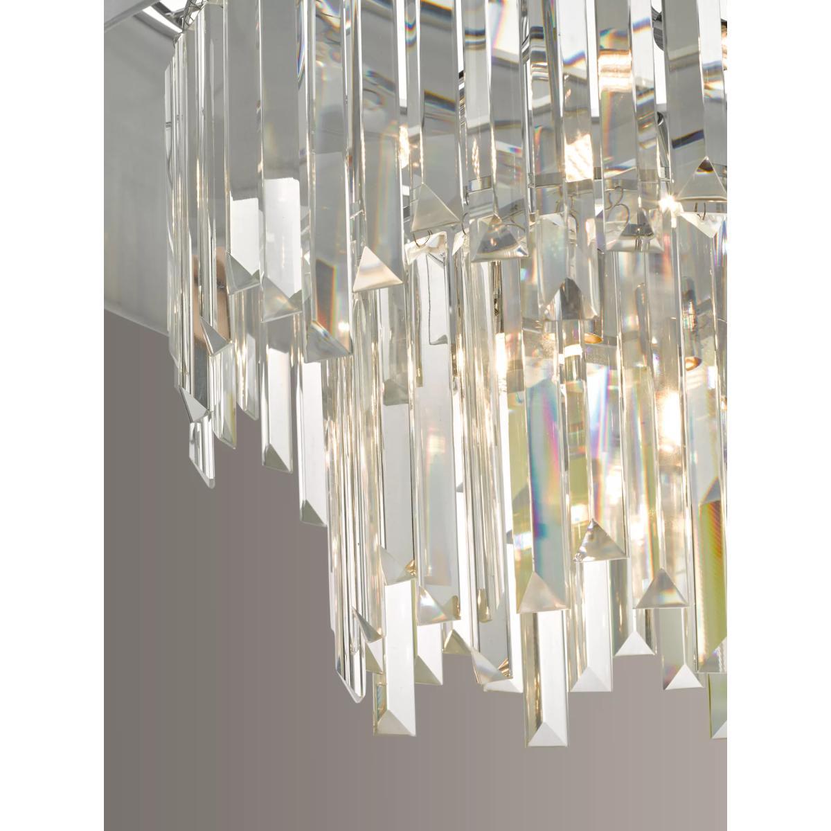 Där Halle Crystal Chandelier Ceiling Light, Clear/Grey – image 3