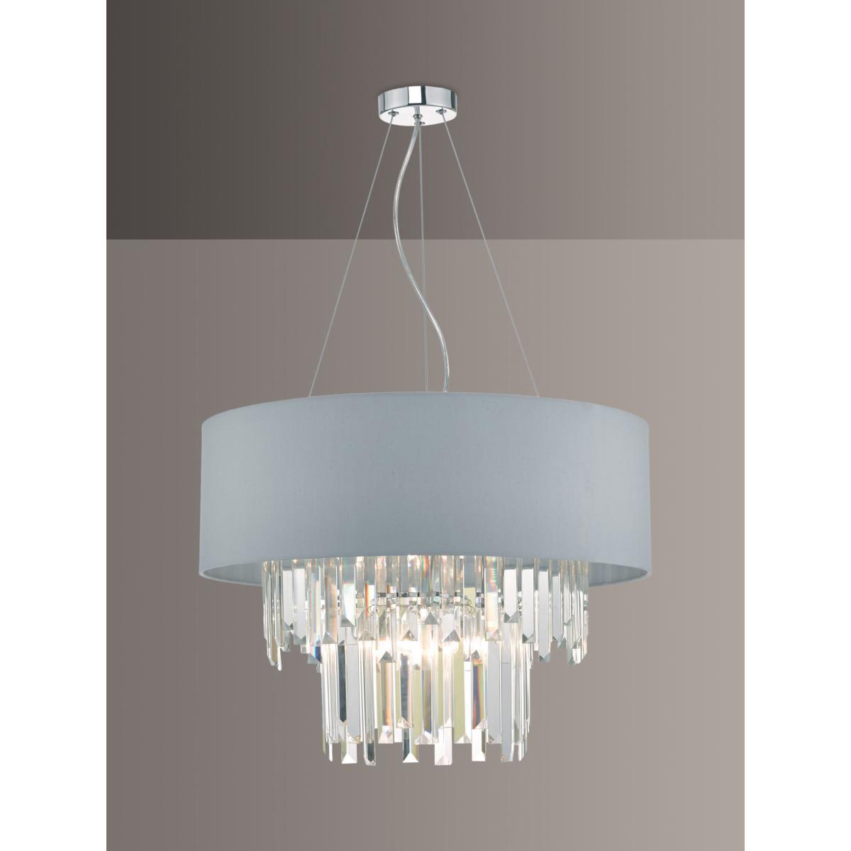 Där Halle Crystal Chandelier Ceiling Light, Clear/Grey – image 1