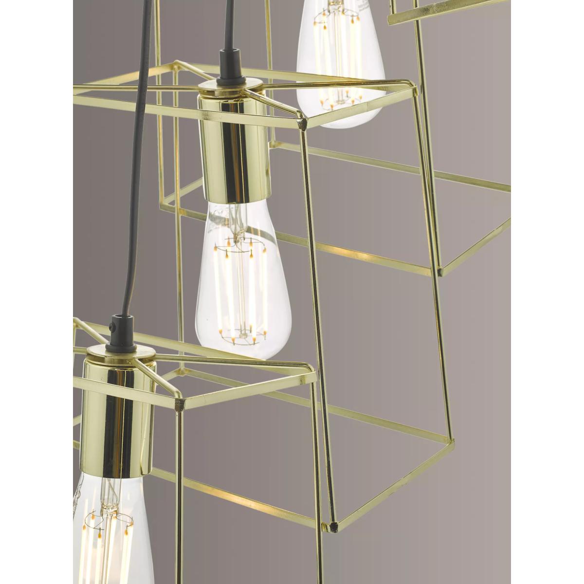 Där Tower 6 Pendant Cluster Ceiling Light, Polished Gold – image 3