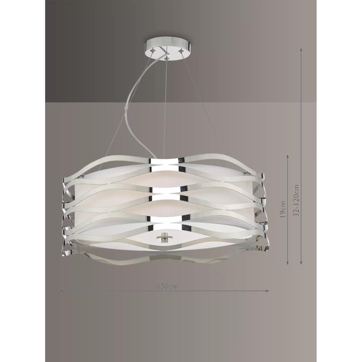 Där Mizella Ceiling Light, Polished Chrome – image 4