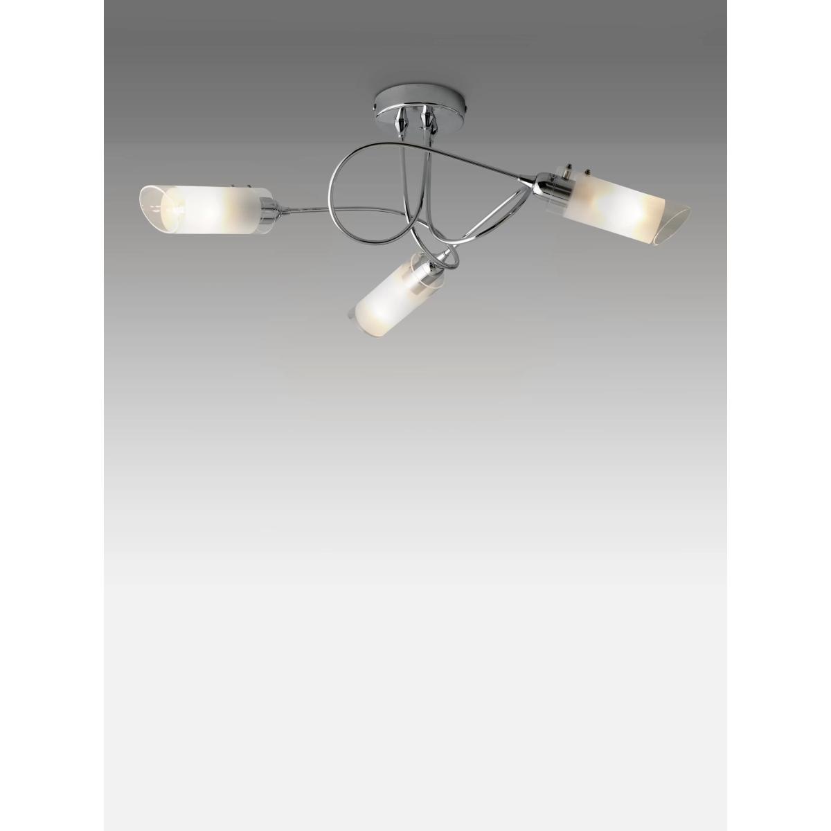 ANYDAY John Lewis & Partners Limbo Semi Flush 3 Arm Ceiling Light, Chrome – image 2