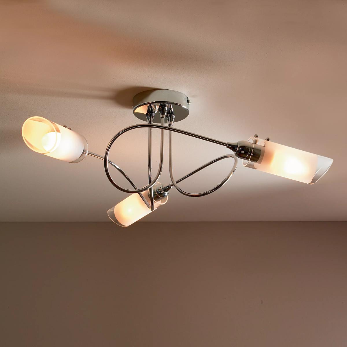 ANYDAY John Lewis & Partners Limbo Semi Flush 3 Arm Ceiling Light, Chrome – image 7
