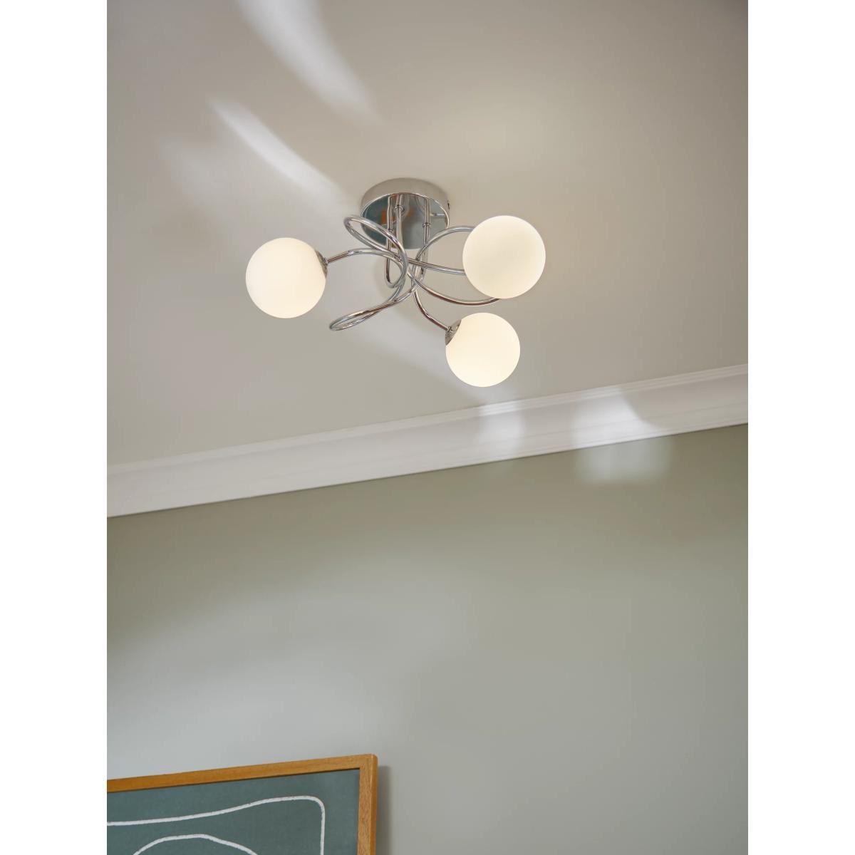 John Lewis & Partners Twine Semi Flush Ceiling Light, Chrome – image 2