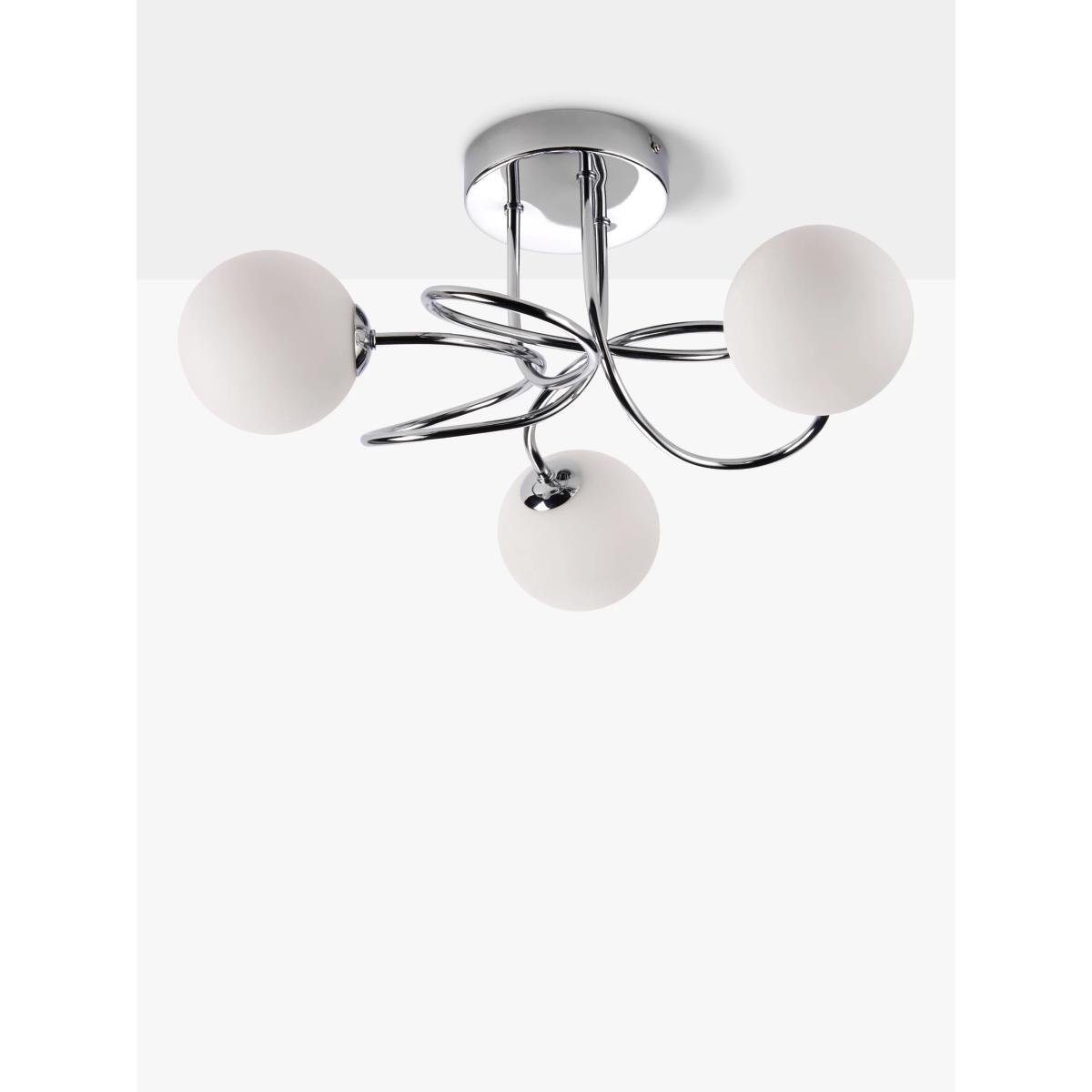 John Lewis & Partners Twine Semi Flush Ceiling Light, Chrome – image 3