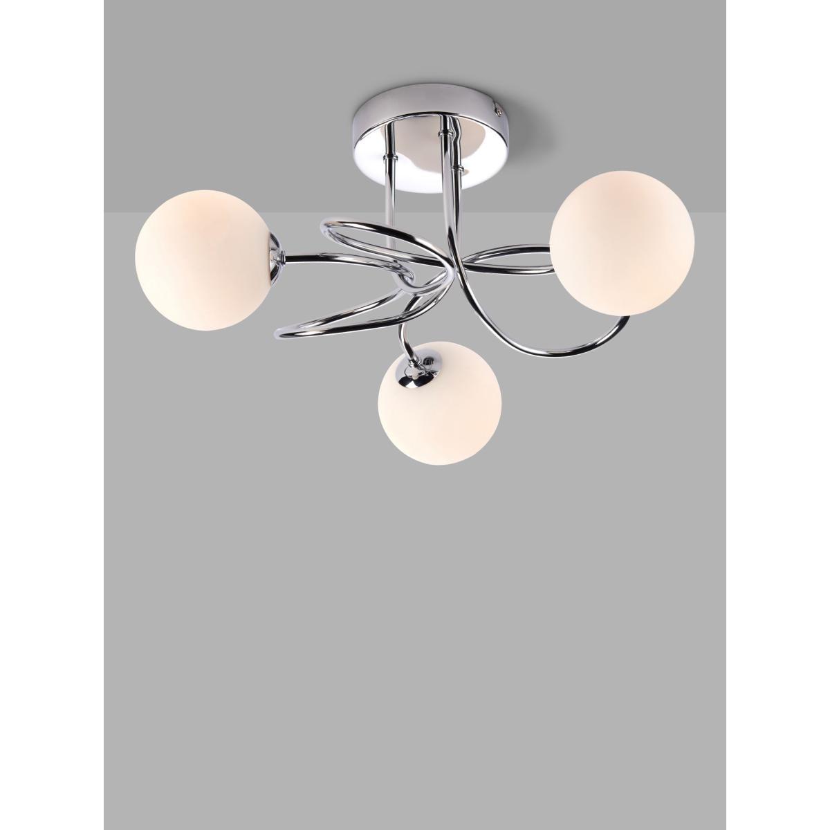 John Lewis & Partners Twine Semi Flush Ceiling Light, Chrome – image 4