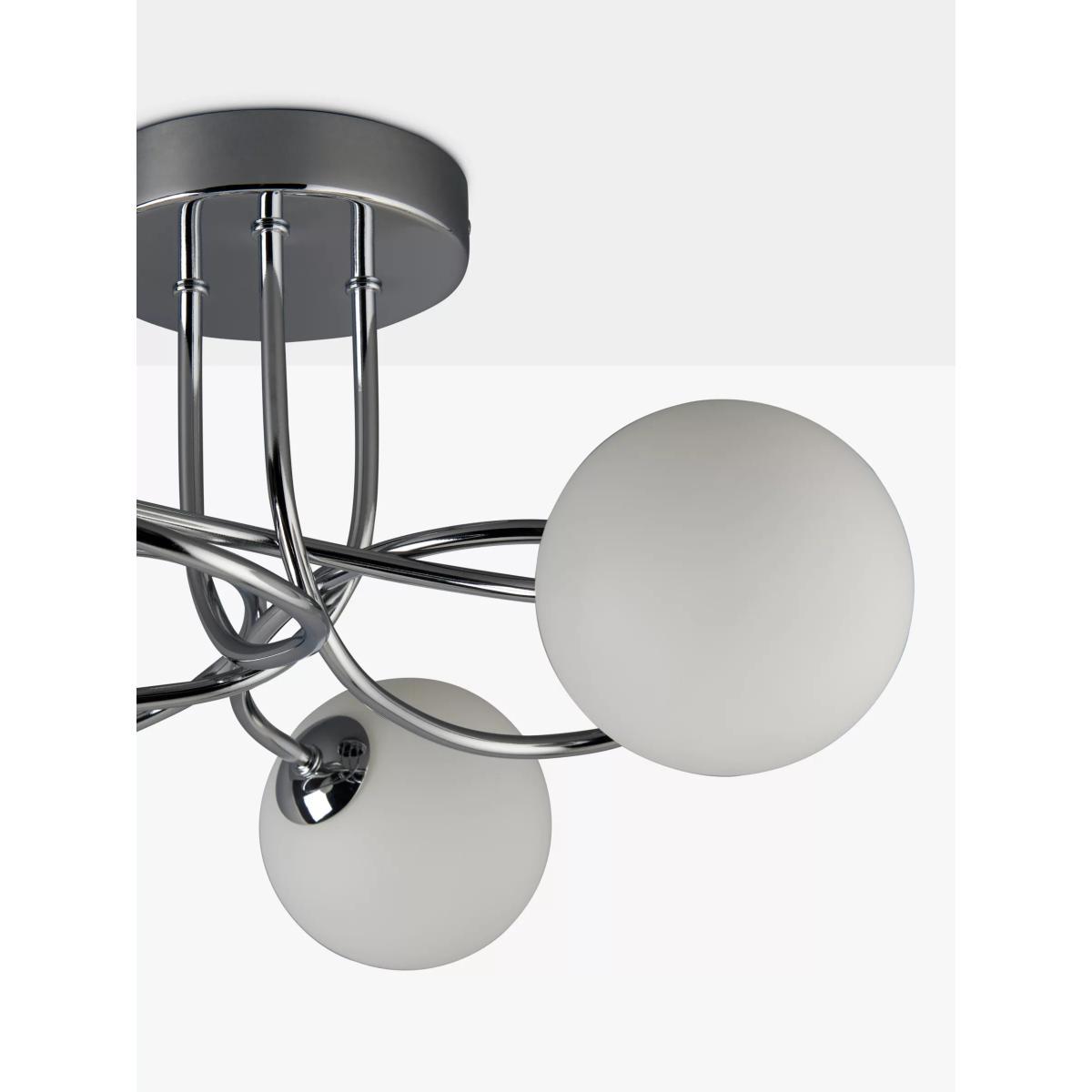 John Lewis & Partners Twine Semi Flush Ceiling Light, Chrome – image 9