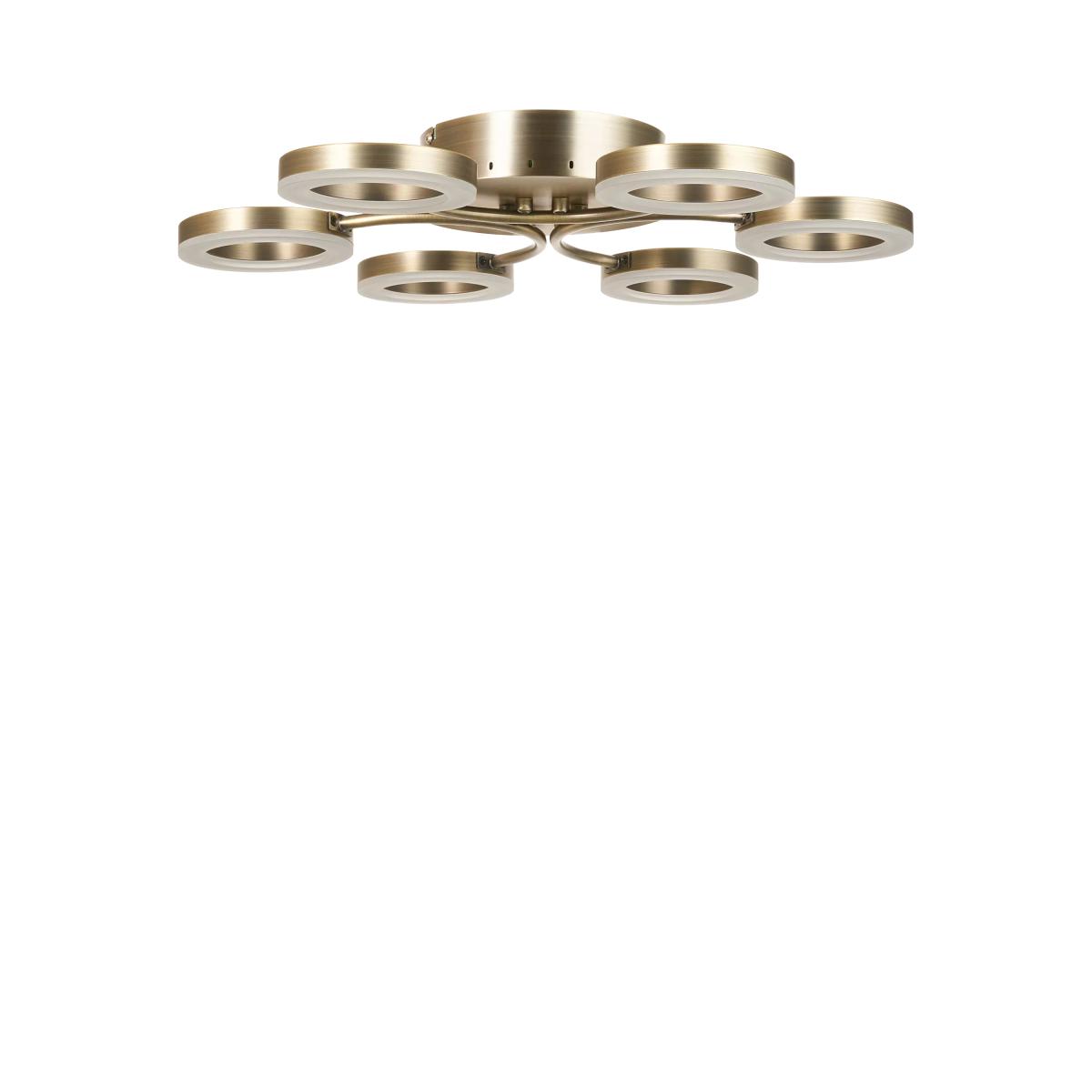 John Lewis Boyd 6 Arm Semi Flush Ceiling Light, Brass – image 2