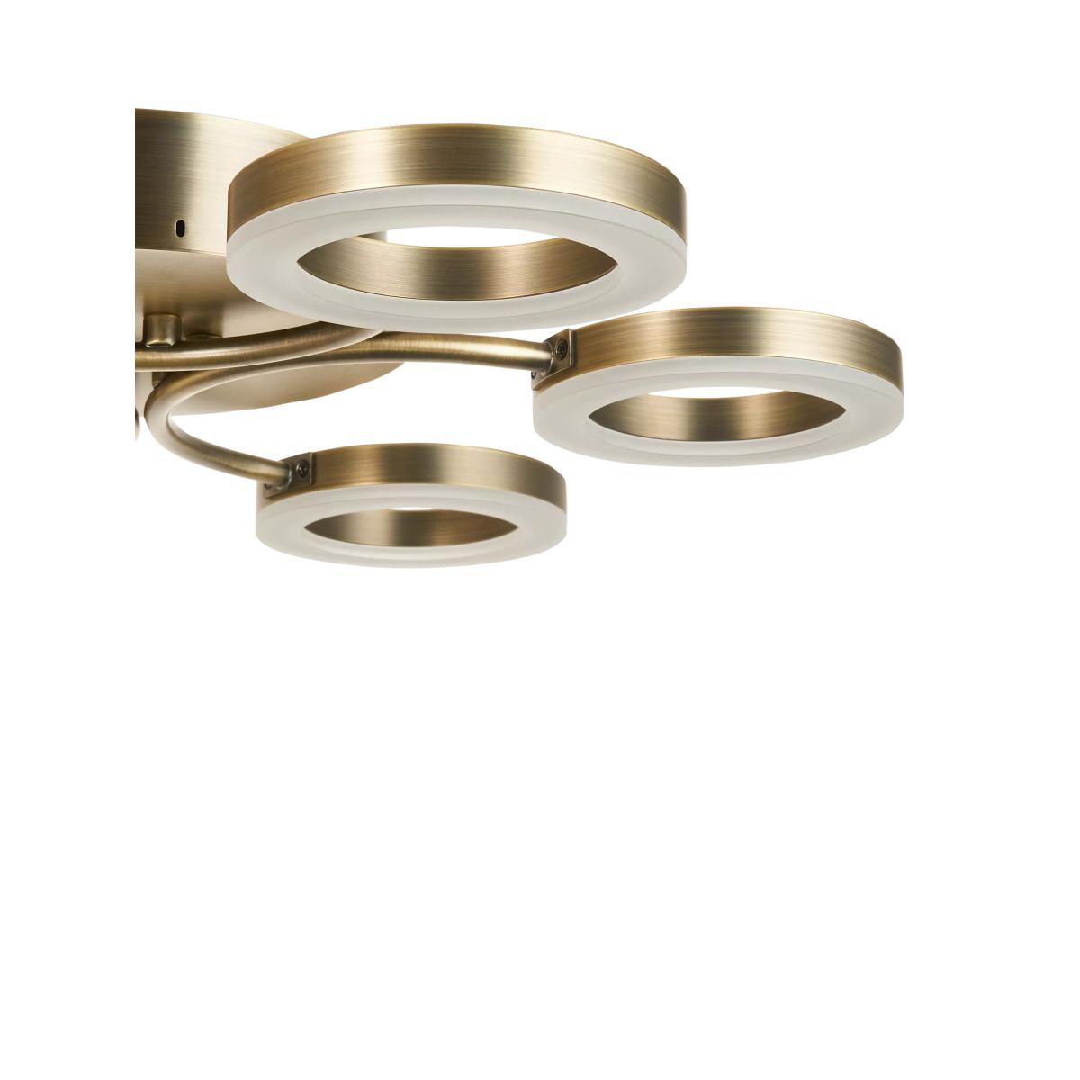 John Lewis Boyd 6 Arm Semi Flush Ceiling Light, Brass – image 4