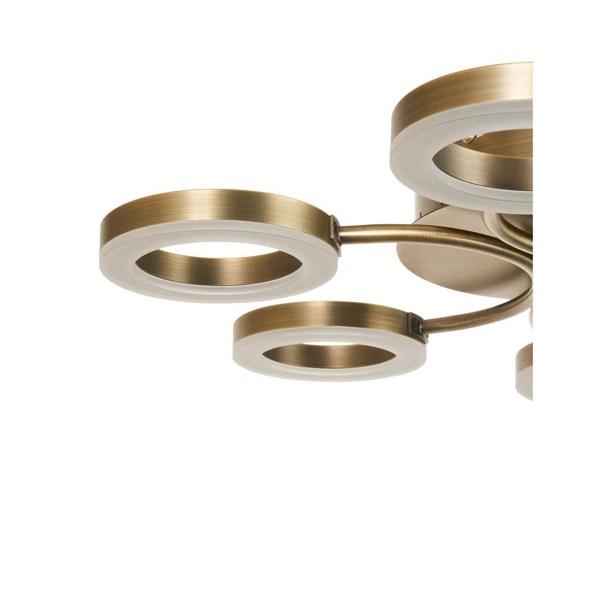 John Lewis Boyd 6 Arm Semi Flush Ceiling Light, Brass – image 5