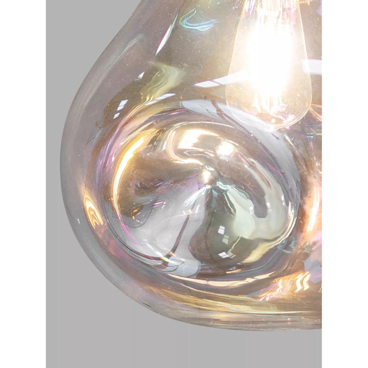 Bay Lighting Caldera Blown Glass Ceiling Light, Chrome/Iridescent – image 2
