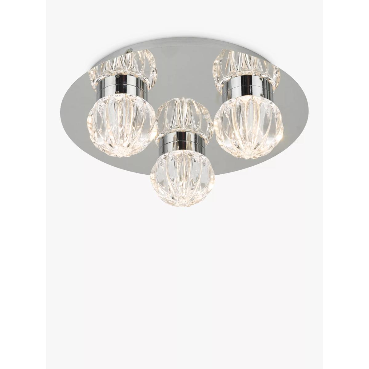 Där Zondra LED Semi Flush Ceiling Light, Polished Chrome – image 2