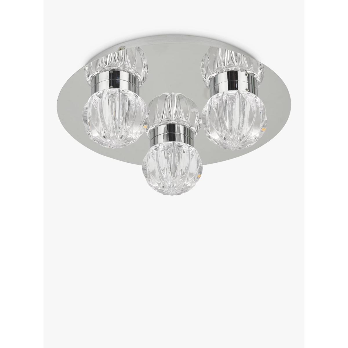Där Zondra LED Semi Flush Ceiling Light, Polished Chrome – image 3