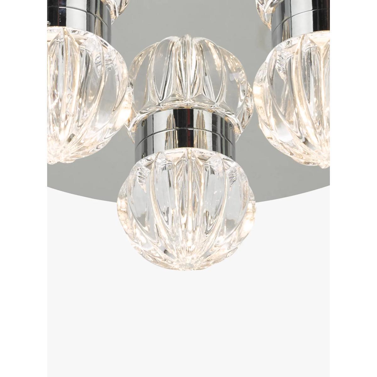 Där Zondra LED Semi Flush Ceiling Light, Polished Chrome – image 4