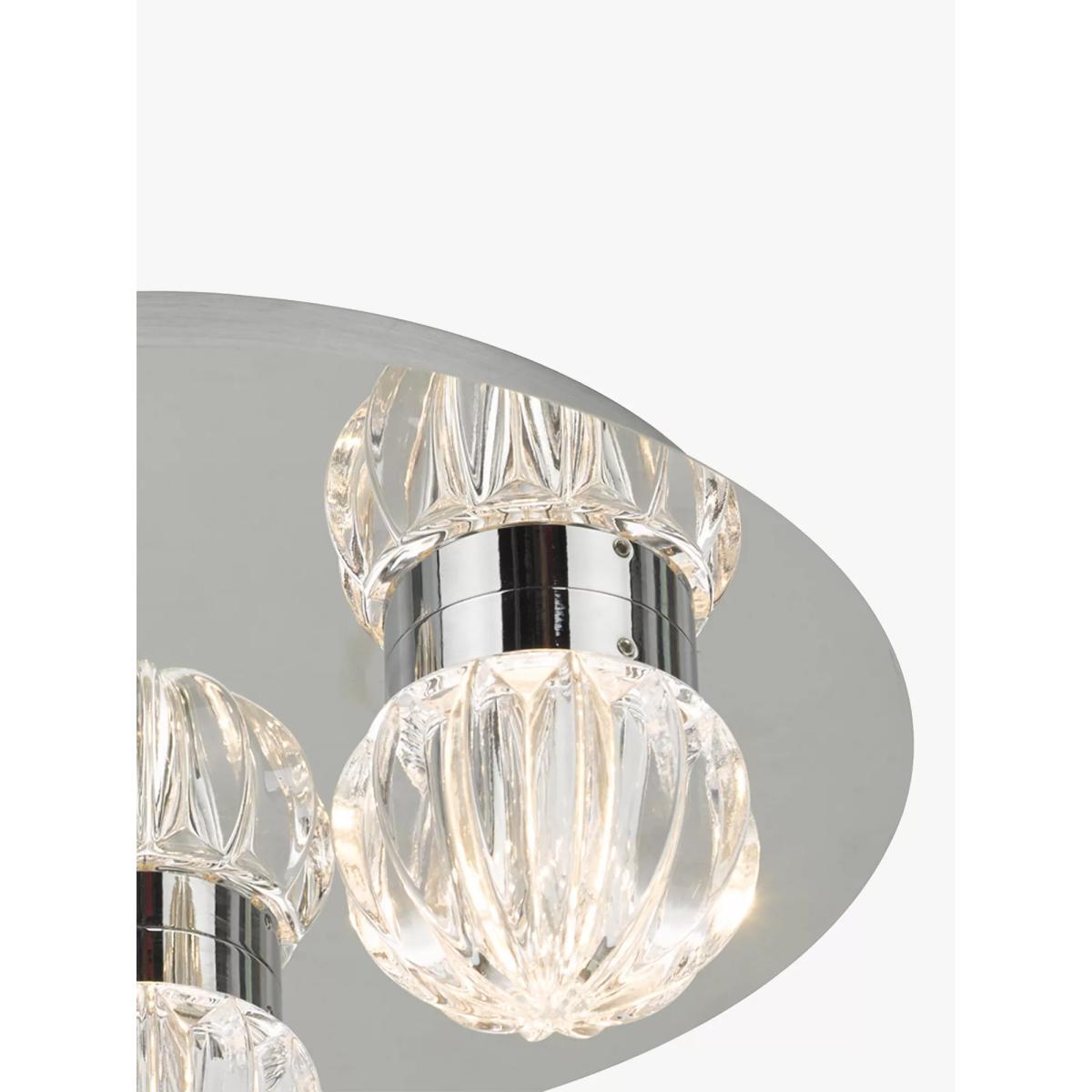 Där Zondra LED Semi Flush Ceiling Light, Polished Chrome – image 5