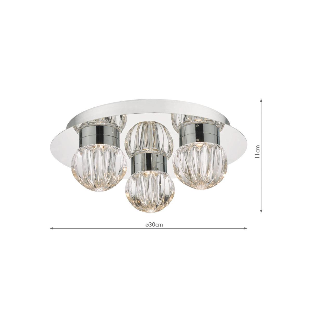 Där Zondra LED Semi Flush Ceiling Light, Polished Chrome – image 6
