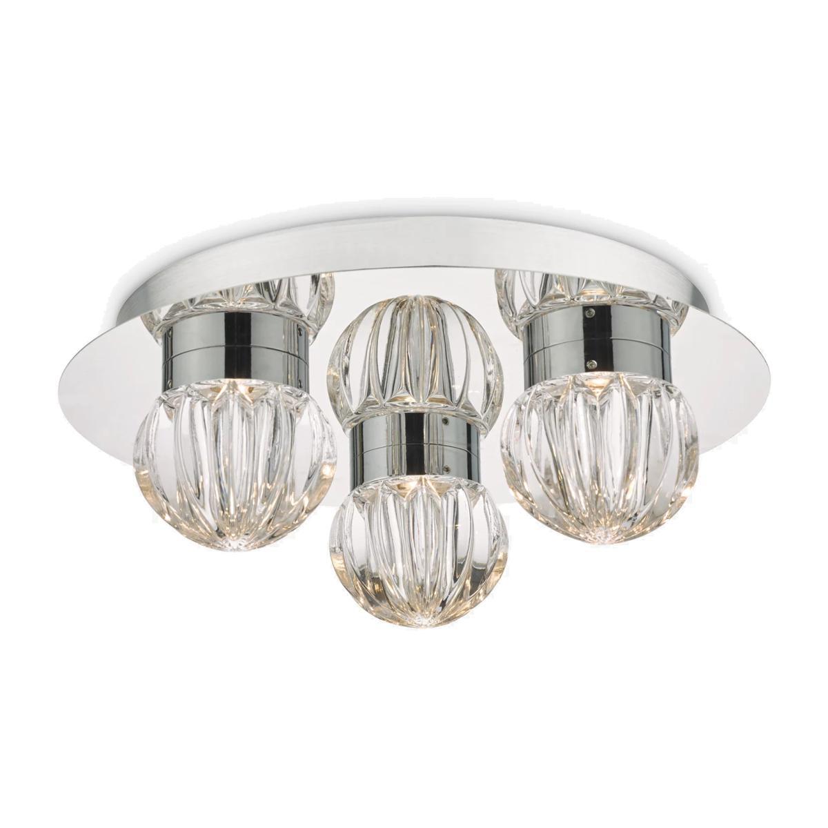 Där Zondra LED Semi Flush Ceiling Light, Polished Chrome – image 1