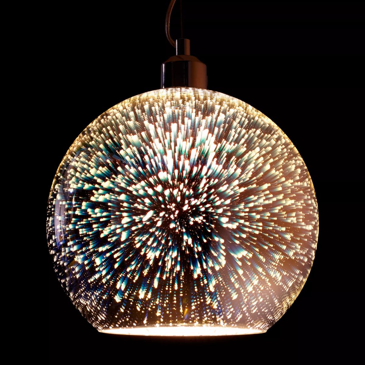 John Lewis & Partners Oberon Holographic Pendant Ceiling Light, Multi – image 5