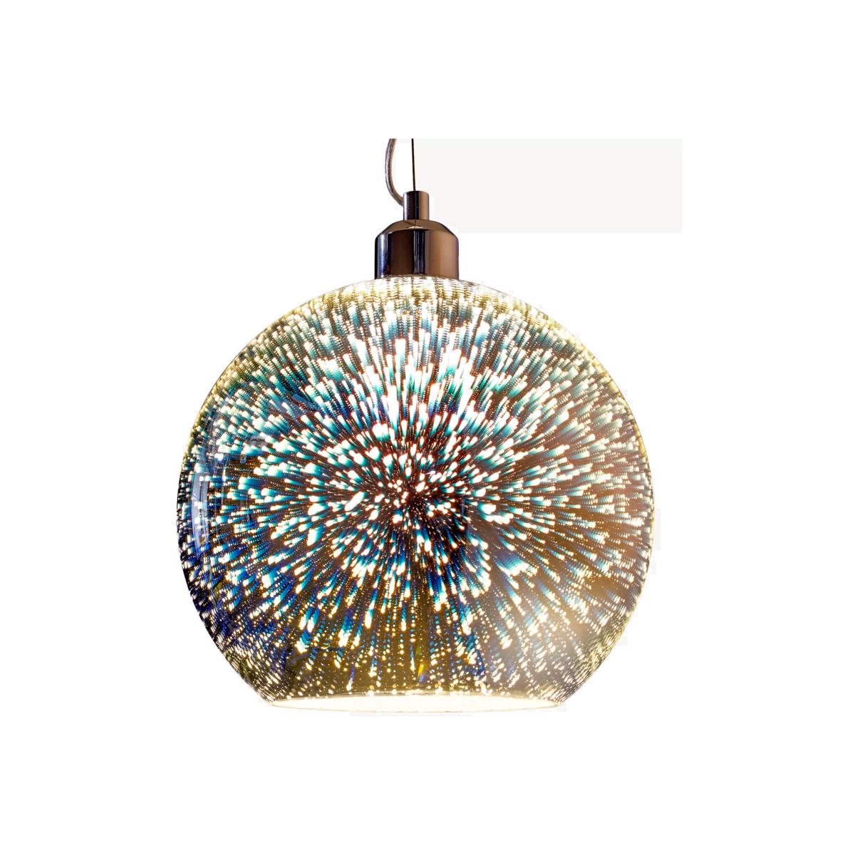 John Lewis & Partners Oberon Holographic Pendant Ceiling Light, Multi – image 1