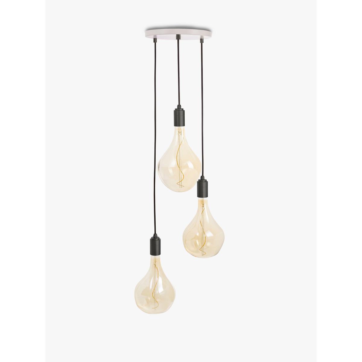 Tala Graphite Triple Pendant Cluster Ceiling Light with Voronoi II 3W ES LED Dimmable Tinted Bulbs – image 2