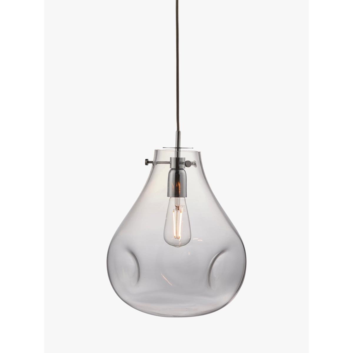 Bay Lighting Luna Glass Pendant Ceiling Light, Clear/Chrome – image 3
