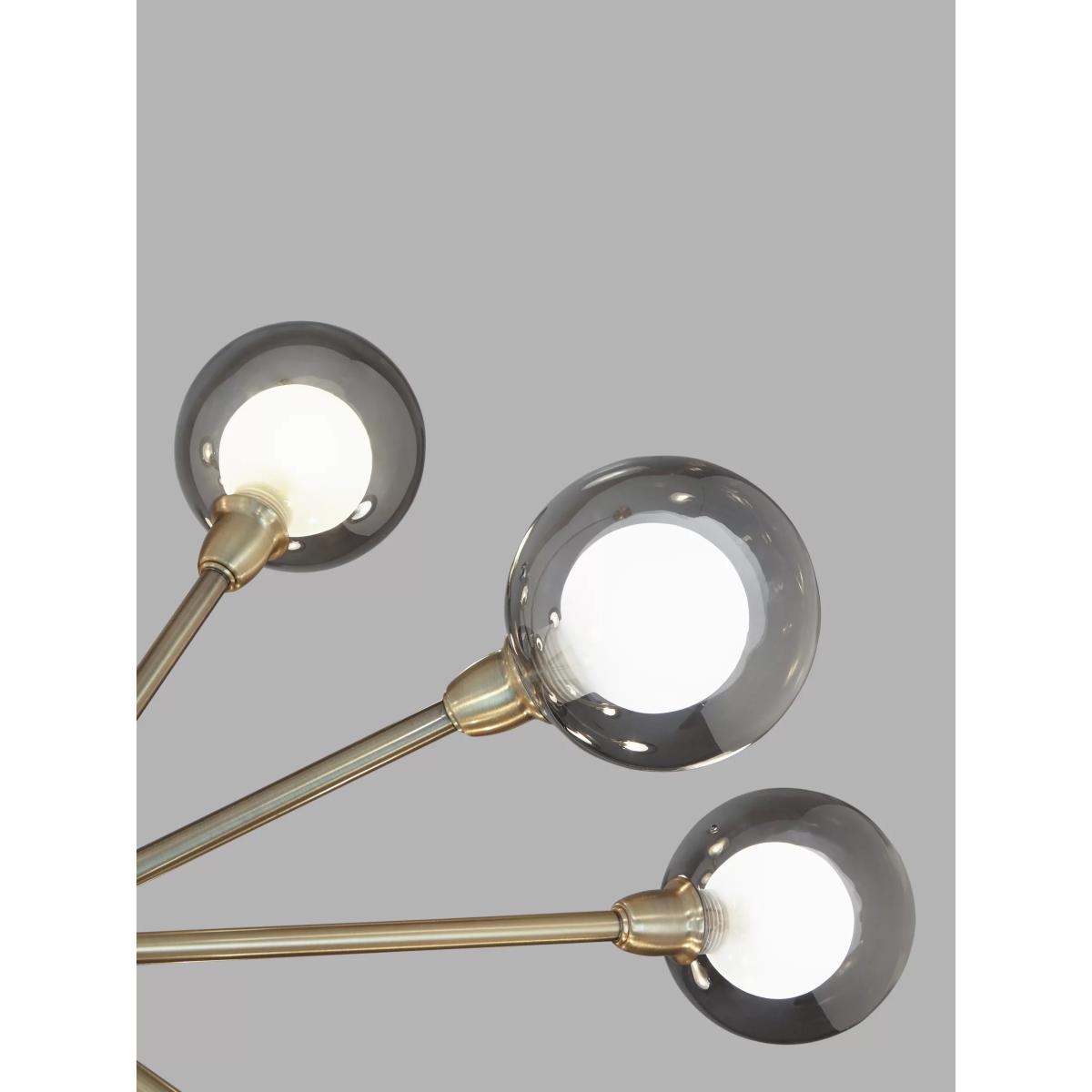 John Lewis & Partners Huxley Chandelier Ceiling Light, Smoke/Antique Brass – image 3
