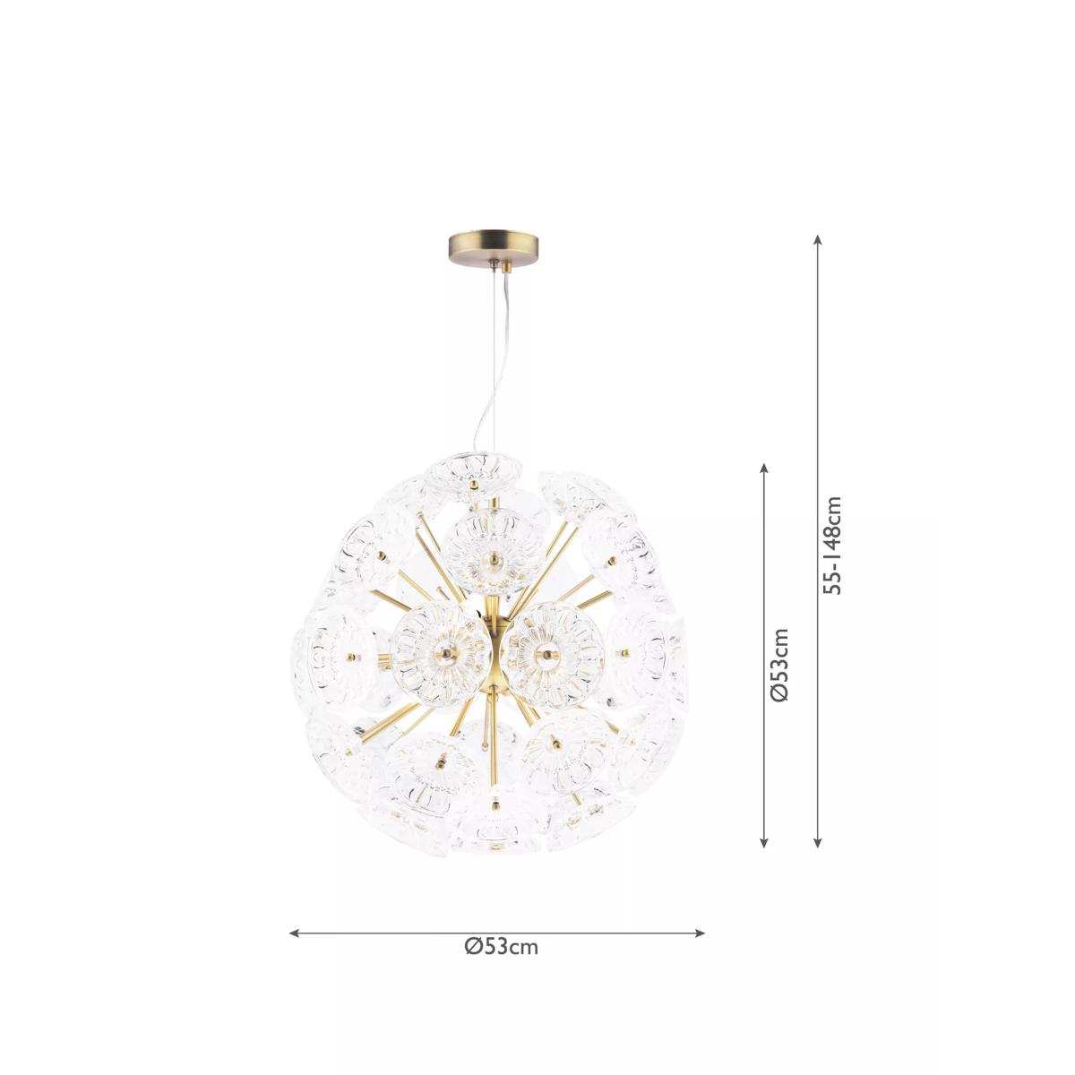 Laura Ashley Elwick Pendant Ceiling Light, Antique Brass – image 8