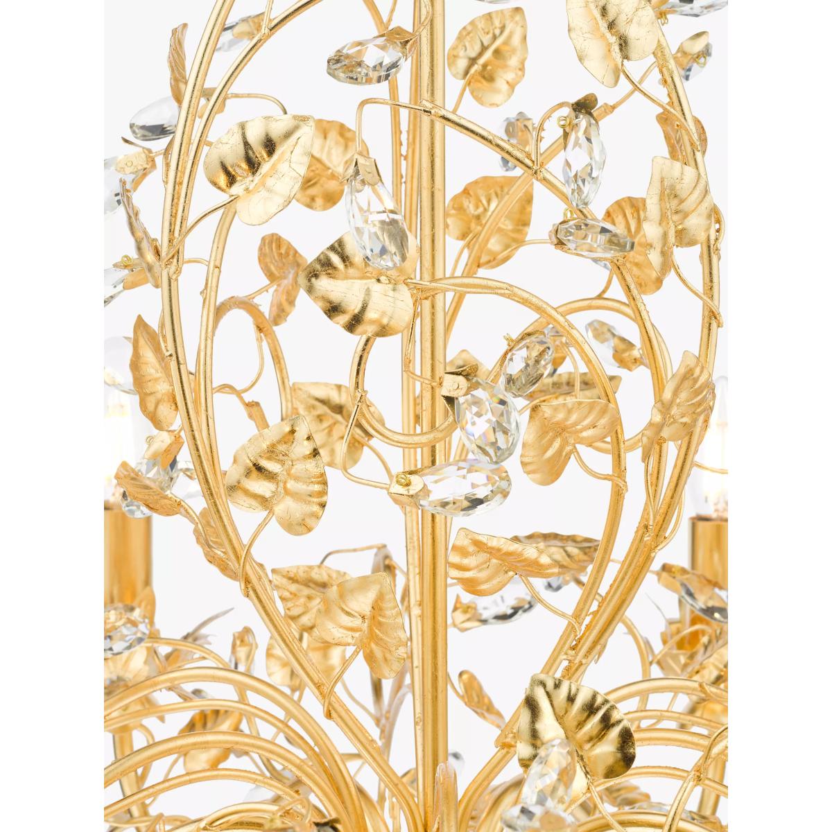 English Heritage Audley End 6 Light Tole Chandelier Ceiling Light, Gold – image 6
