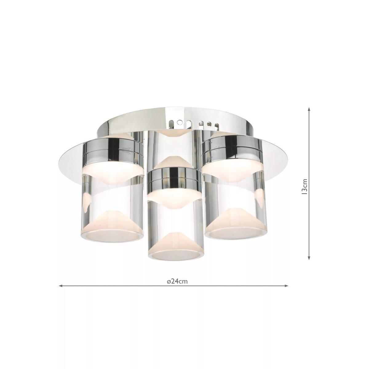 Där Susa LED Semi Flush Ceiling Light, Polished Chrome – image 5