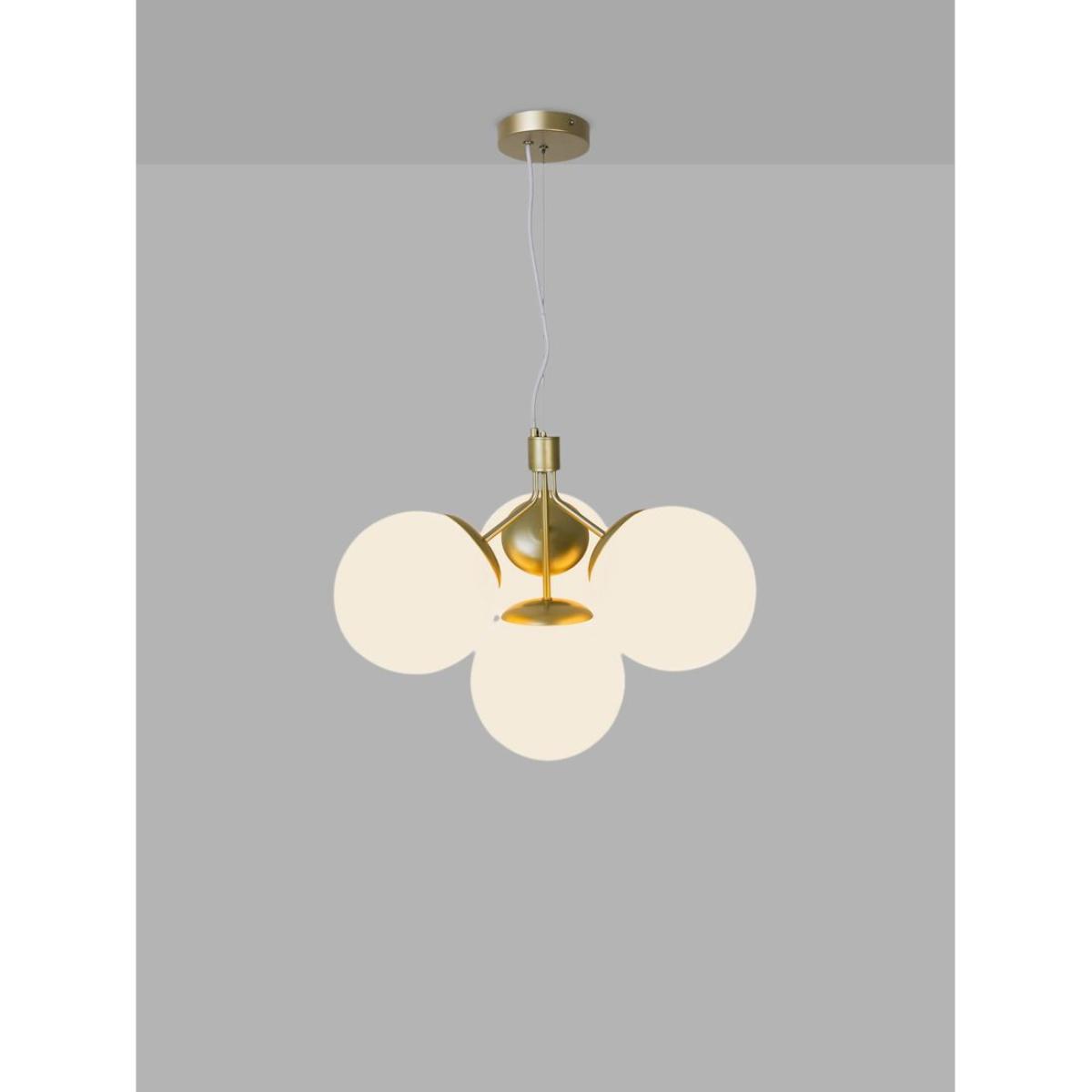 Nordlux Ivona 4 Arm Ceiling Light, Brass/White – image 4